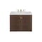 James Martin Vanities Amberly 30in Single Vanity, Mid-Century Walnut w/ 3 CM Eternal Jasmine Pearl Top 670-V30-WLT-3EJP - alternate 3